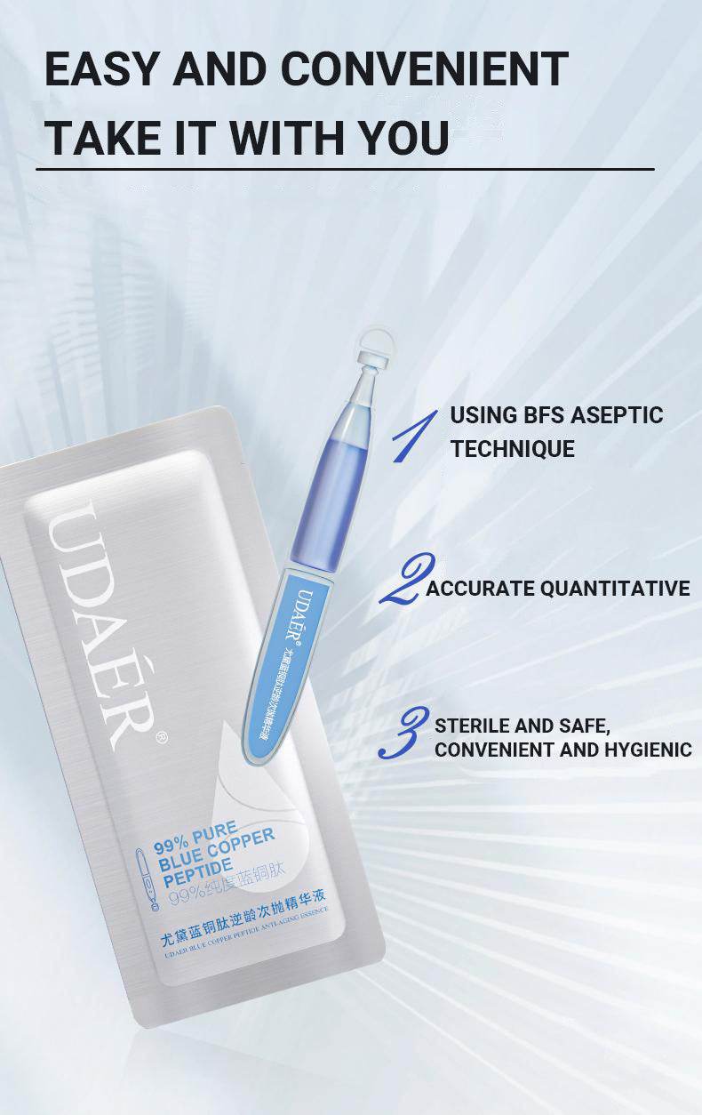 UDAER Blue Copper Peptide Serum Essence Rejuvenating Moisturizing Anti-wrinkle, Soothing And Repairing - Velora
