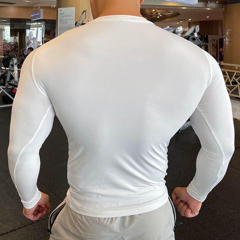 Muscle Fitted Elastic Long sleeve Running Workout Gym T-shirt for men - Velora