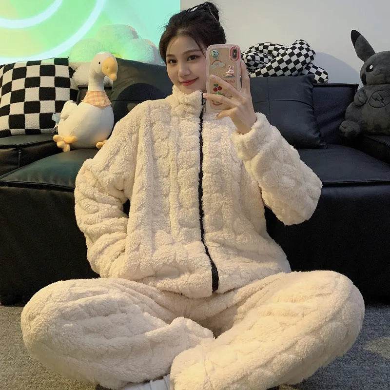 Women's Winter Woolen Love Pajamas - Velora