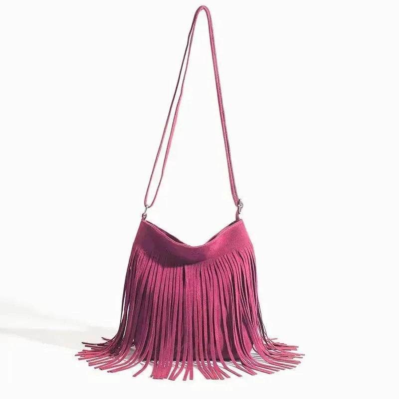 Artistic Tassel fringe Messenger Bag Simple And Popular Shoulder Bag - Velora
