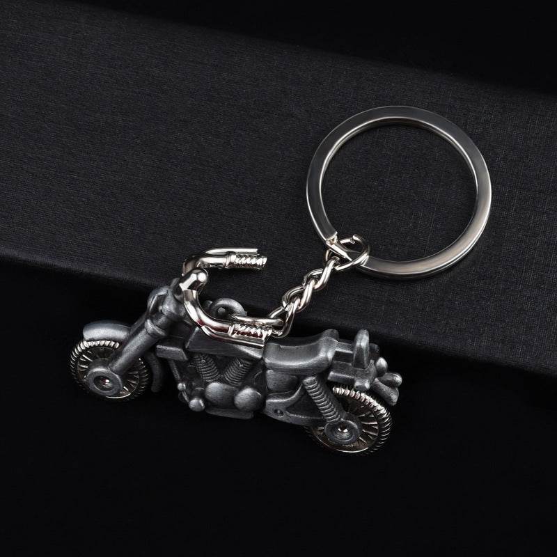 Simulation Retro 3D Motorcycle Keychain - Velora