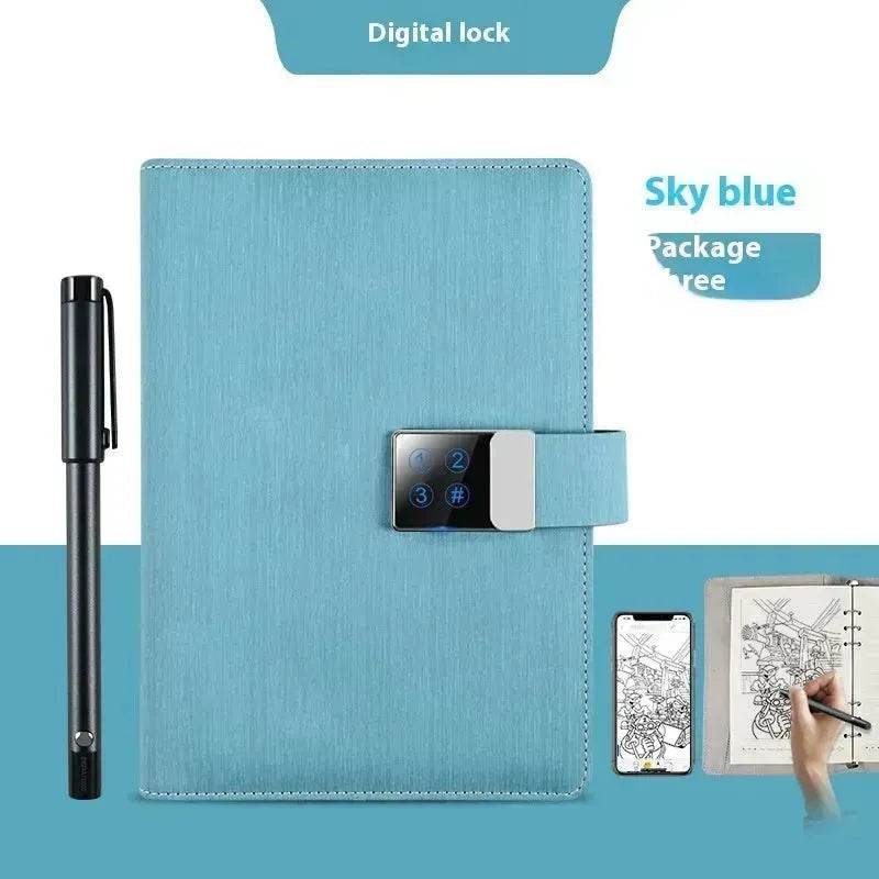 Handwriting Paper Screen Synchronization Smart Fingerprint Lock A5 Notebook - Velora