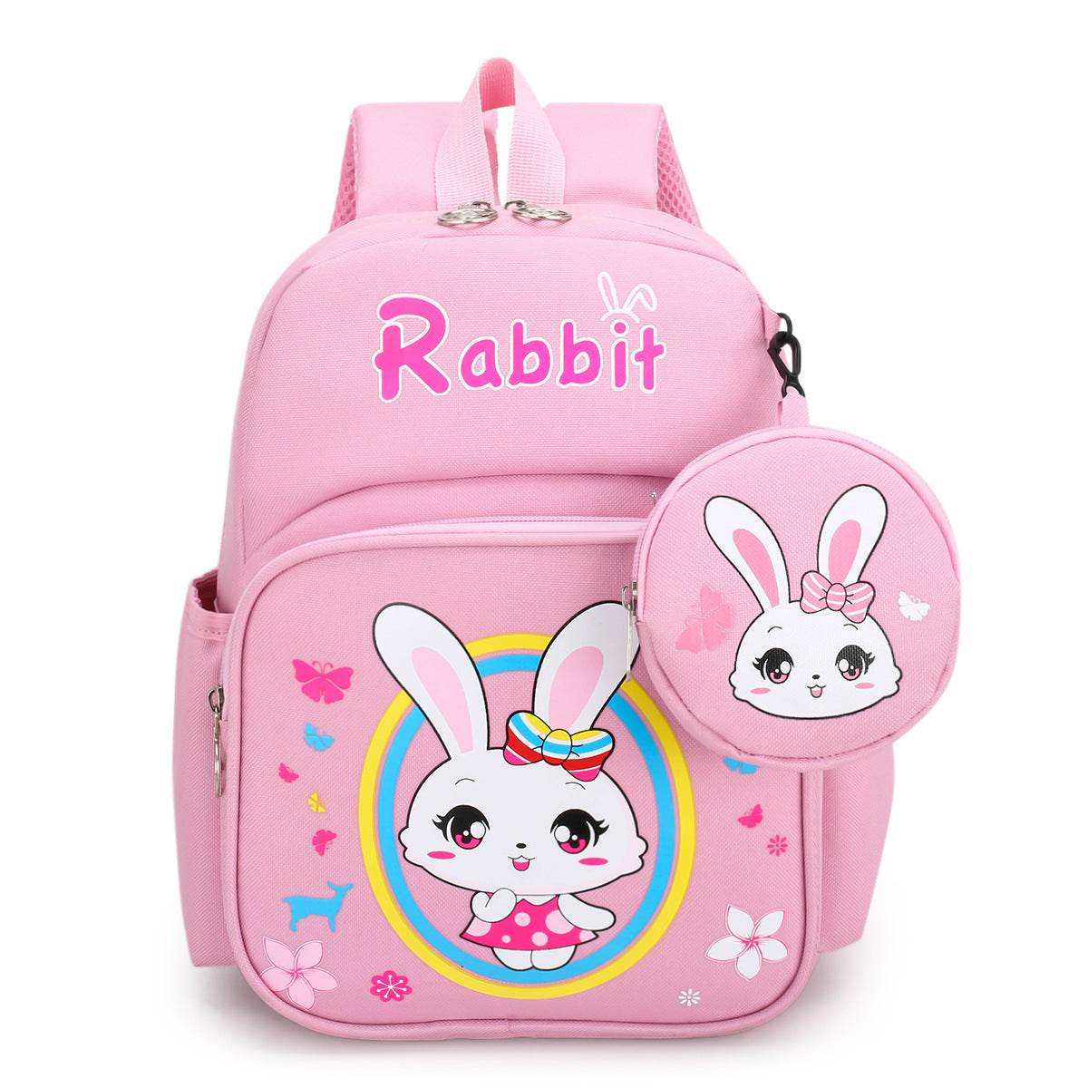 Large Capacity Cute Bunny Cartoon Backpack for School - Velora