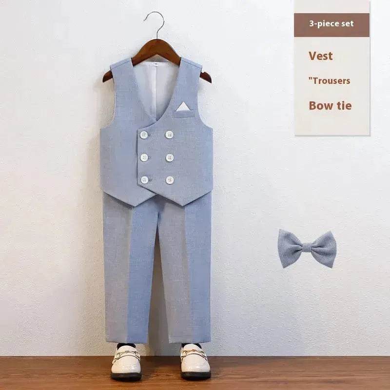 Children's Suit Vest Suit Gentleman Best Man suit 3 piece set outfit - Velora