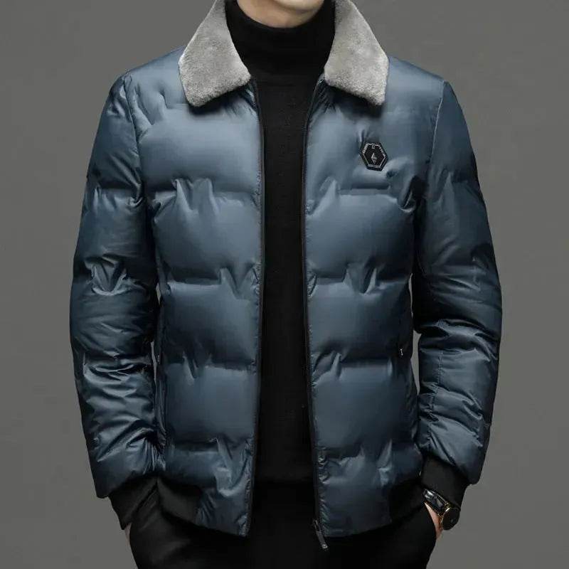 Men's Cotton-padded Slim Fit Zipper Lightweight Winter Puffer Jacket - Velora