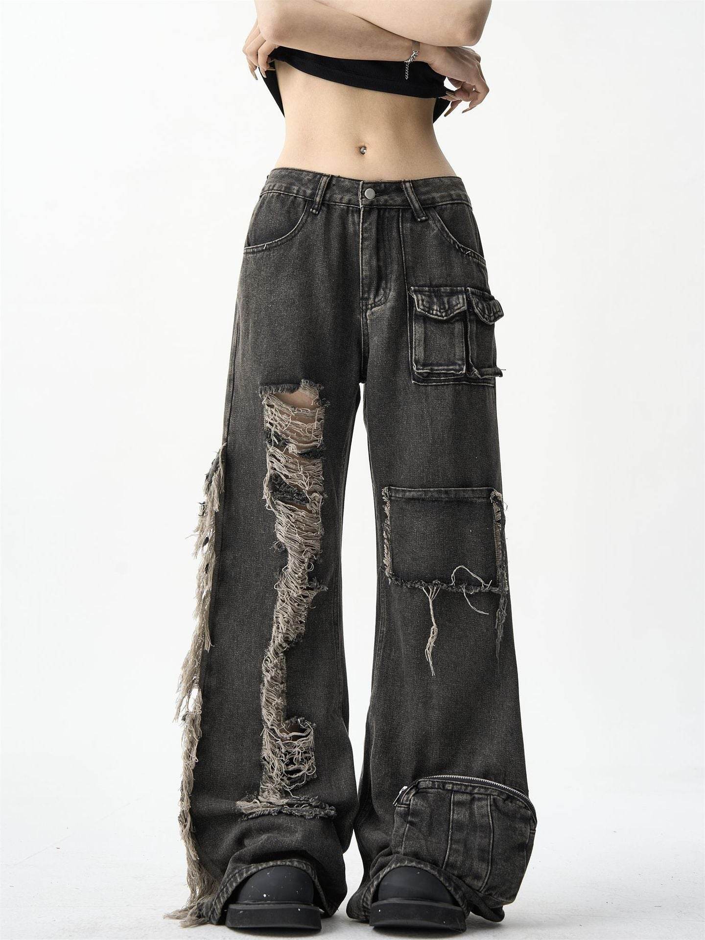 American Street Niche Oversized jeans Cargo pants for women - Velora