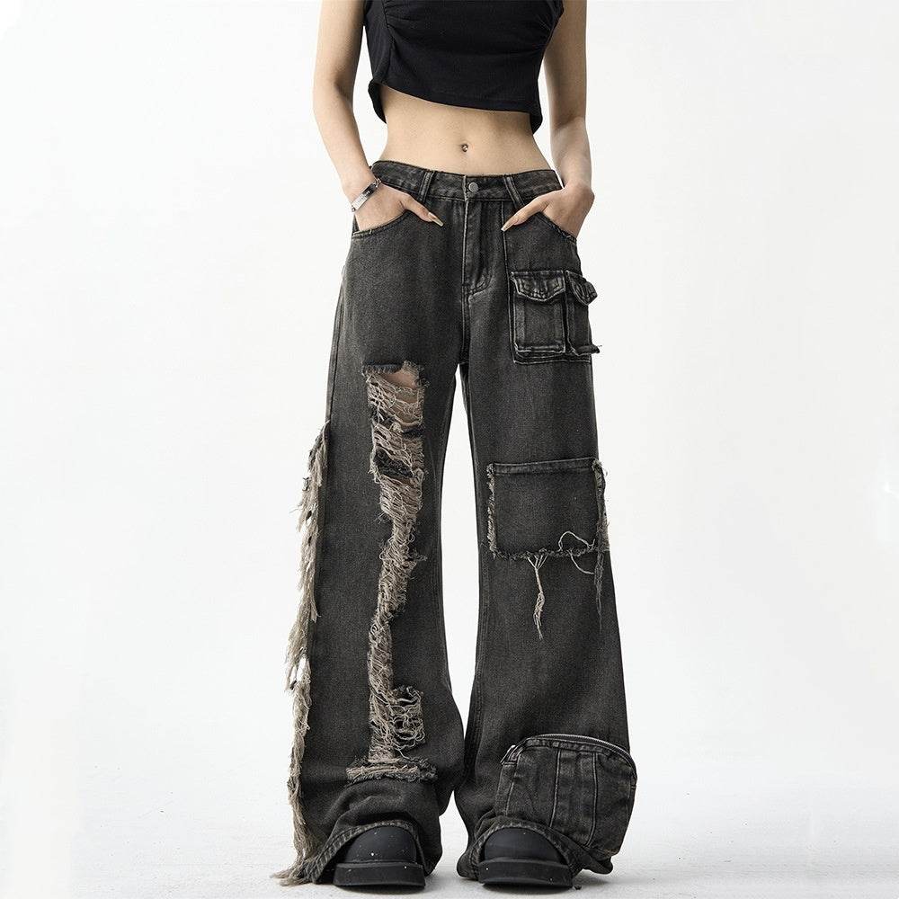 American Street Niche Oversized jeans Cargo pants for women - Velora