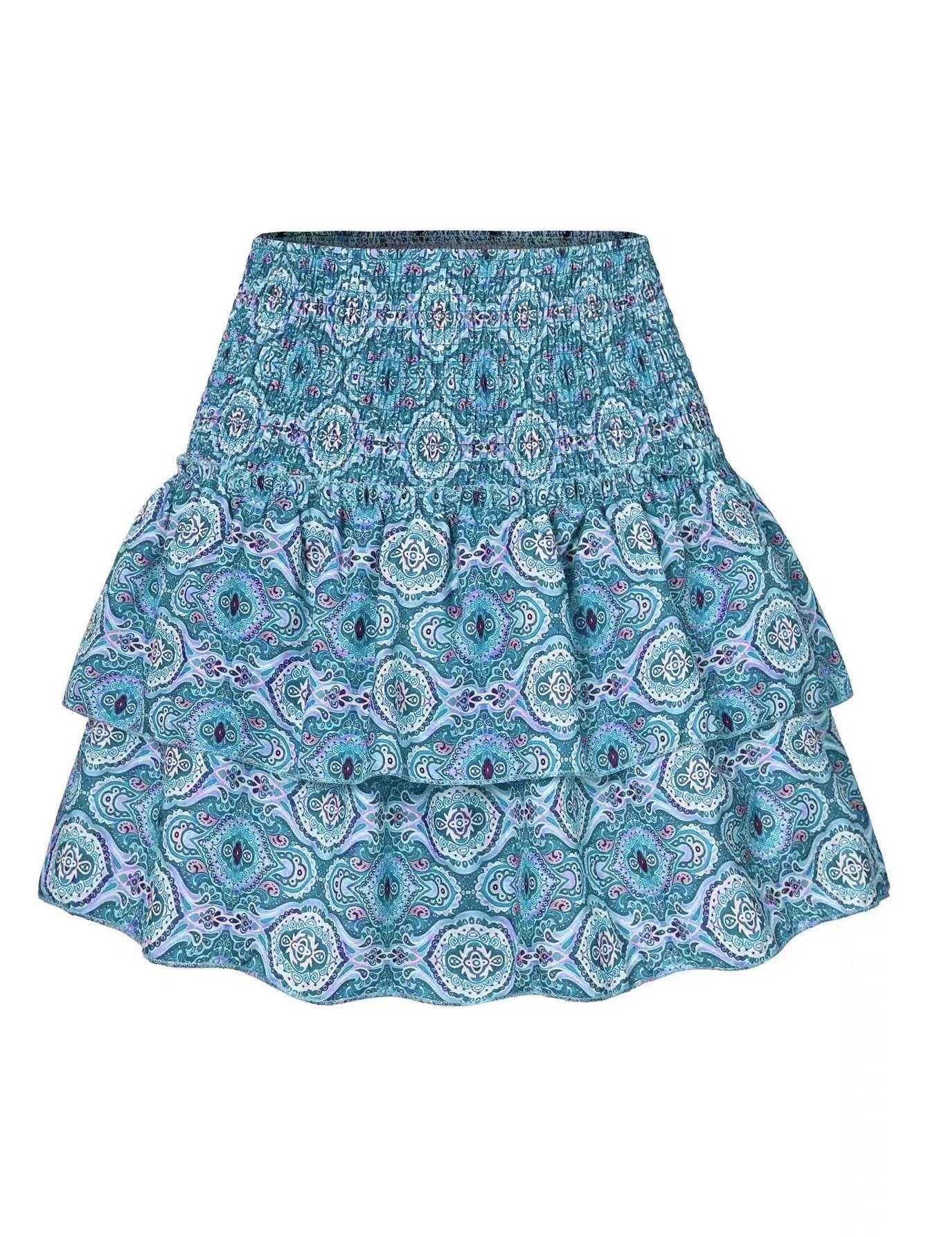 Leisure Versatile Lotus Leaf Women's Mini layered Skirt - Velora