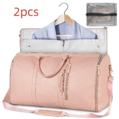 Large Capacity Travel Duffle Bag Women's Handbag Folding Suit Bag Waterproof Clothes Totes - Velora
