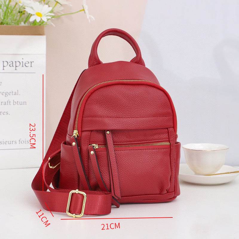 Fashion All-matching Leather Travel Bag Large-capacity Backpack - Velora