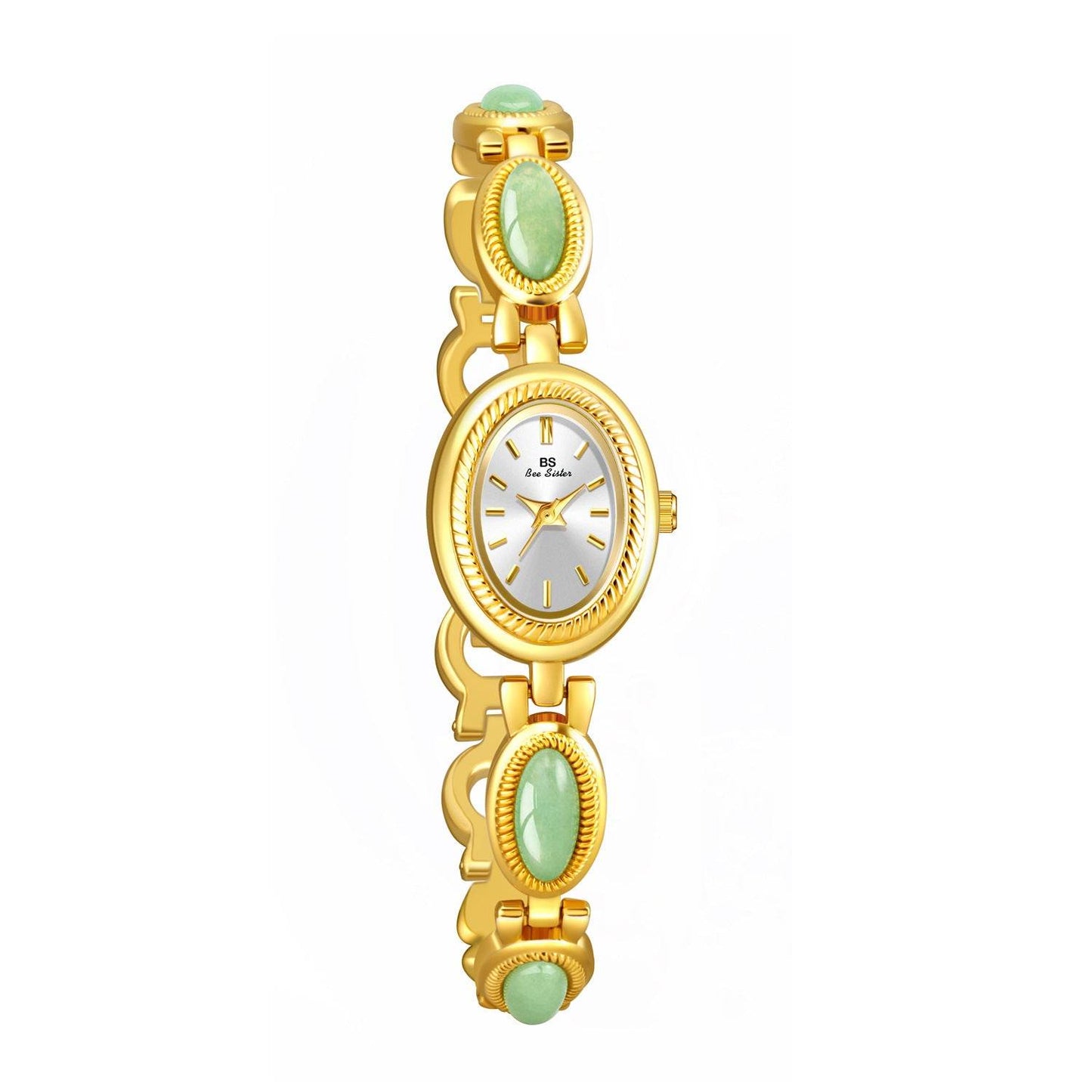 Women's Watch Ladies Bracelet Luxury Brand Waterproof Retro Natural Dongling Stone Hetian Jade Advanced Chain Watches Gift - Velora