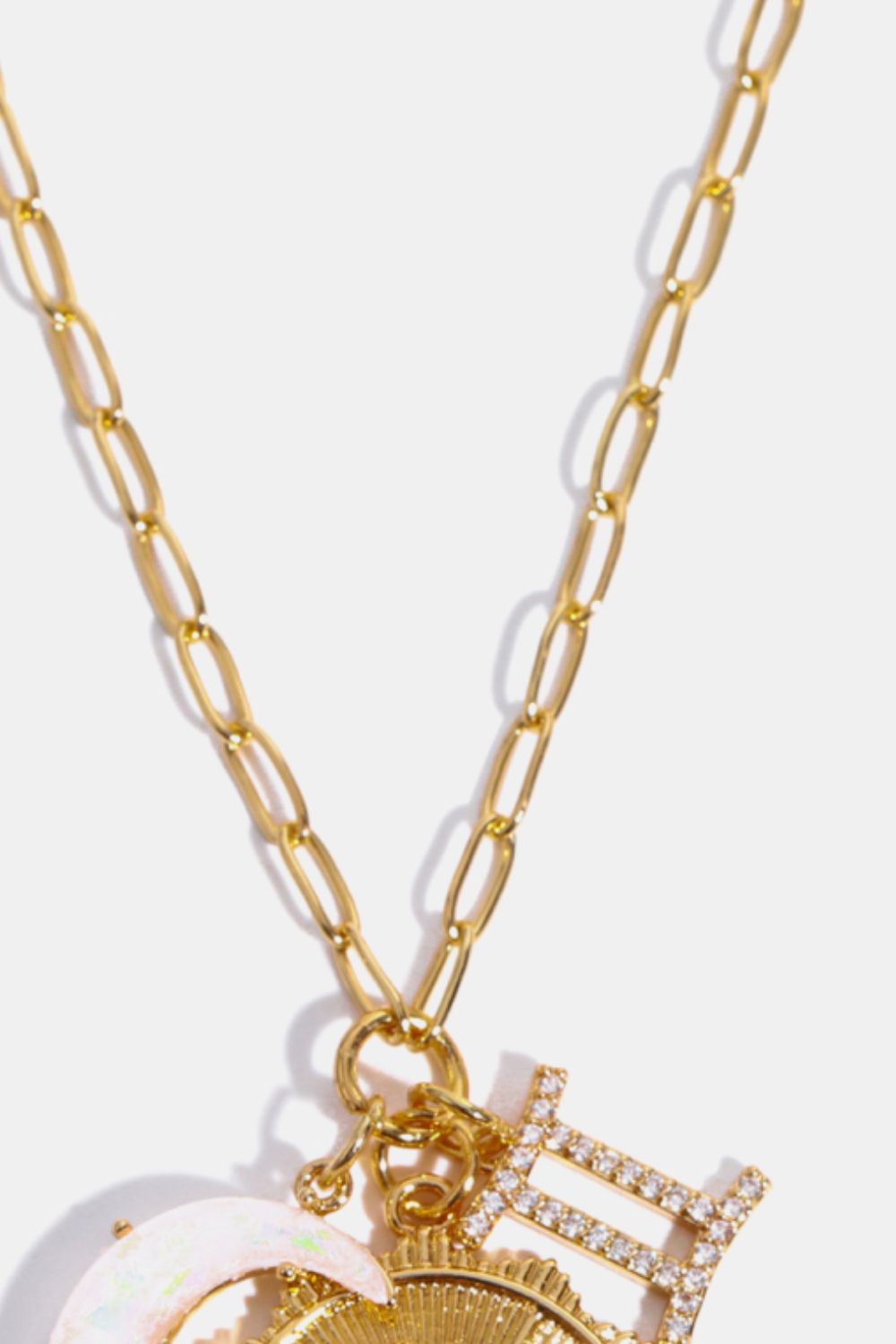 Constellation and Moon Pendant Copper Necklace - Velora
