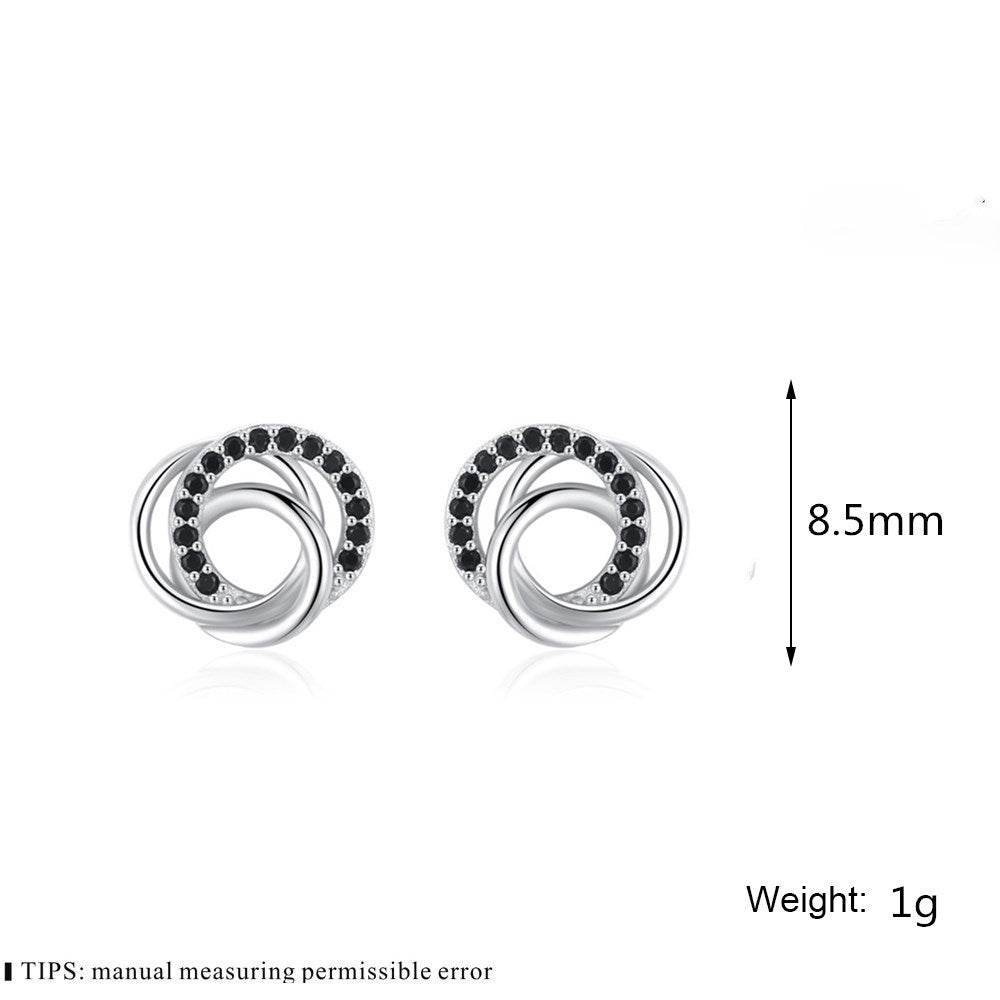 Dignified Hollow Multi-circle Zircon Design Earring - Velora