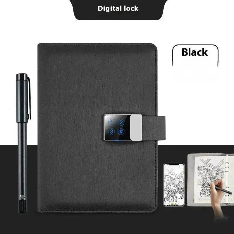 Handwriting Paper Screen Synchronization Smart Fingerprint Lock A5 Notebook - Velora