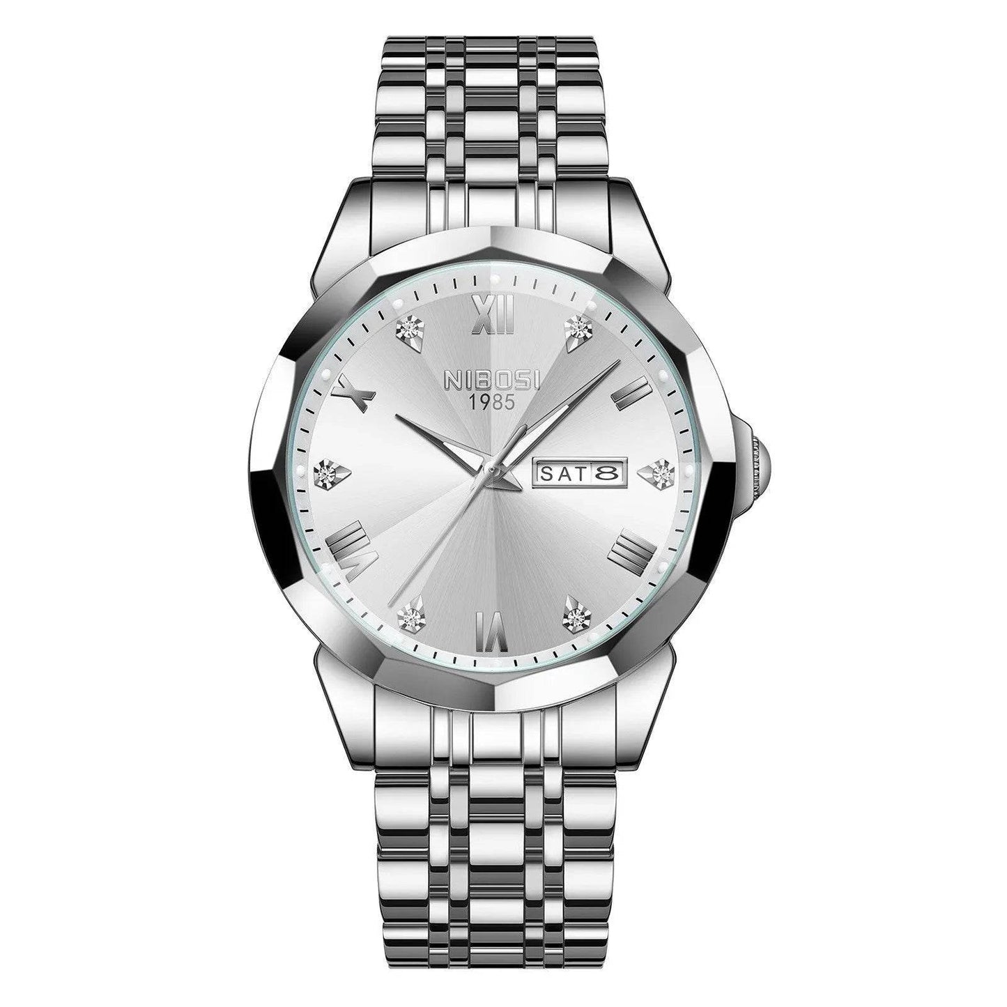 Quartz Men's Steel Strap Watch Luminous Waterproof - Velora