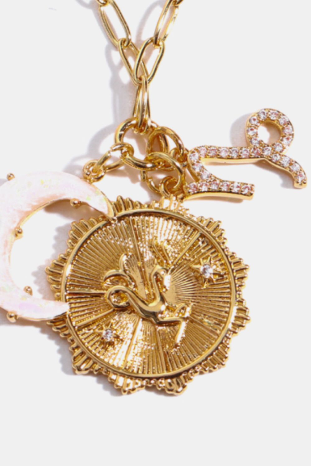 Constellation and Moon Pendant Copper Necklace - Velora