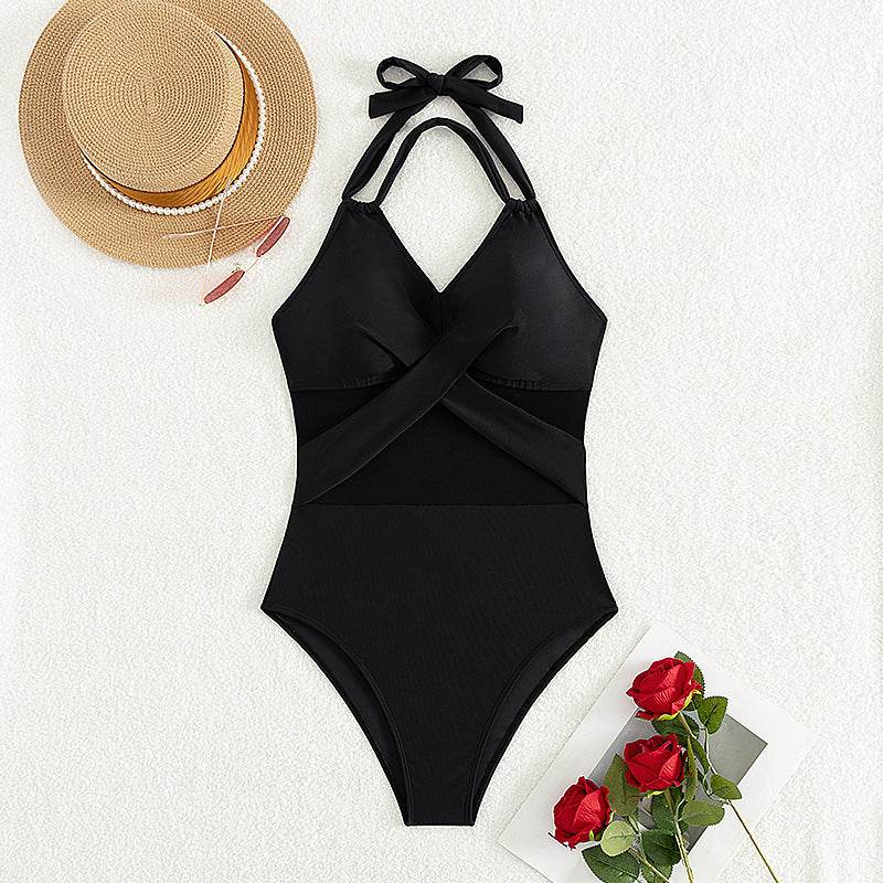 New Fashion One-piece Swimsuit Solid Color - Velora