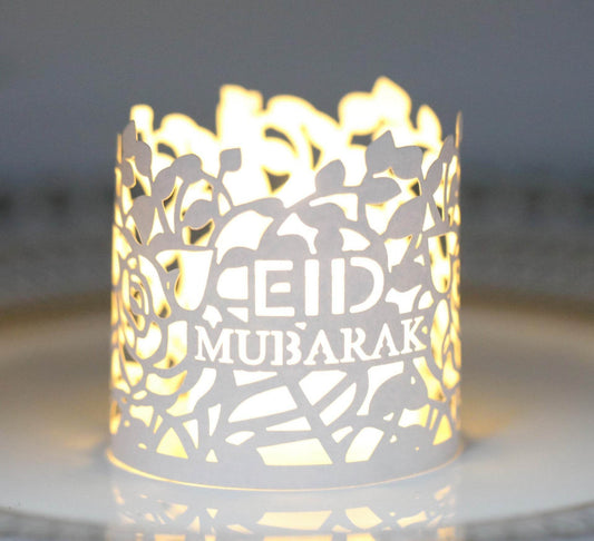 MOQ200 Ramadan Electronic Candle Lampshade Laser Cutout - Velora