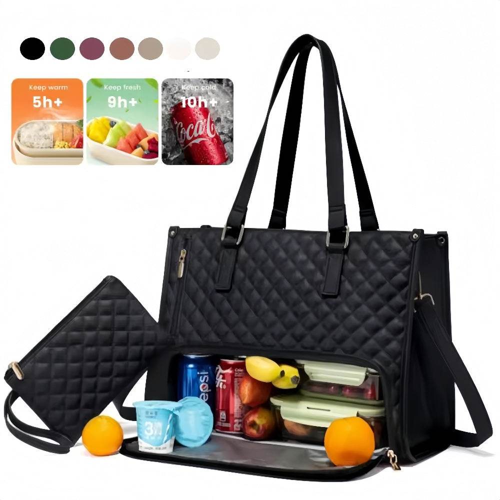 Women Stylish Fashion Commute Office Insulated Work Handbag Lunch Bag - Velora