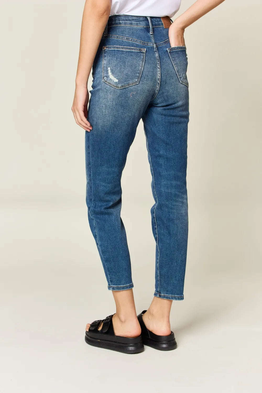 Judy Blue Full Size Tummy Control High Waist Slim Jeans - Velora