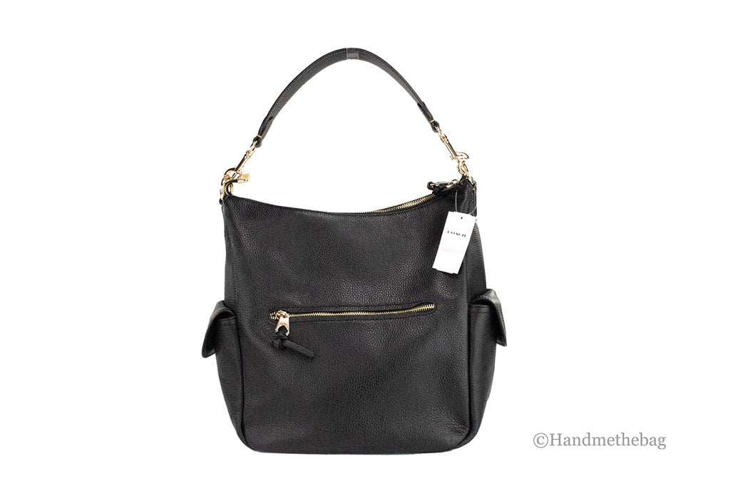 Coach Pennie Elegant Black Leather Convertible Handbag