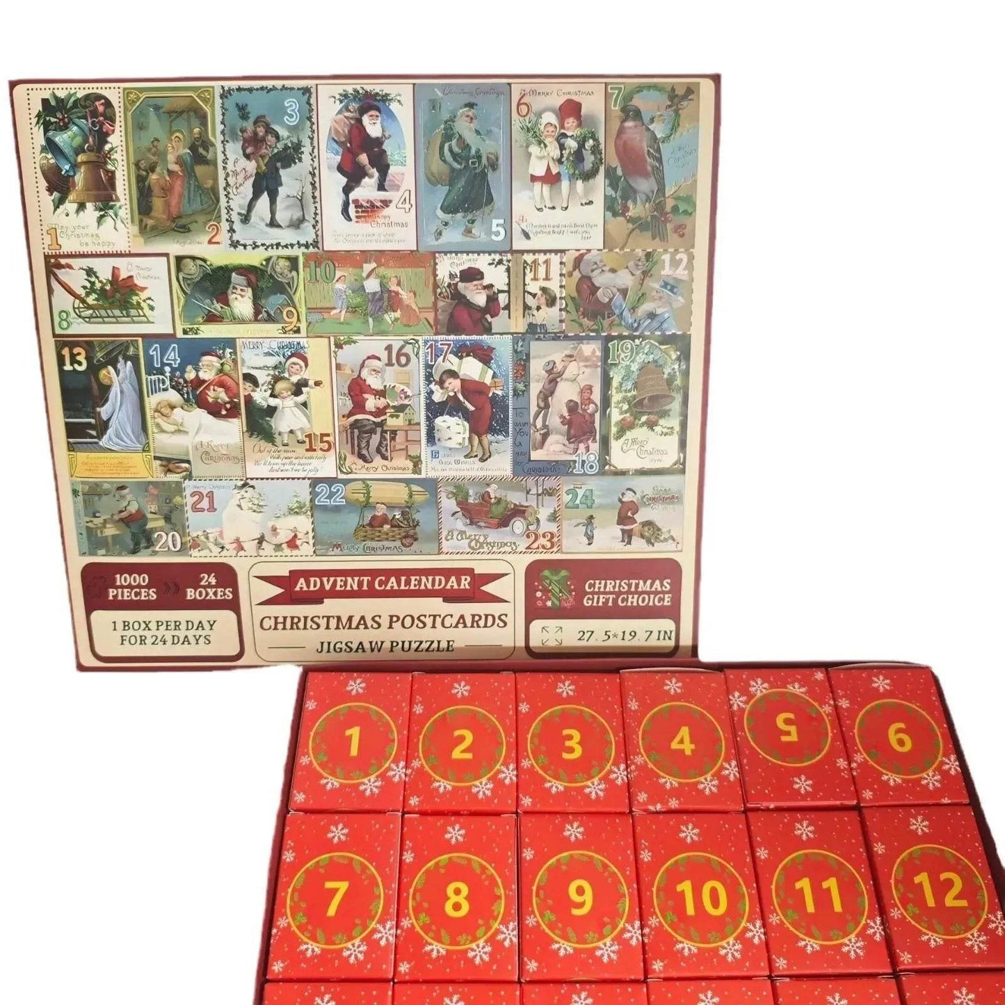New 24 Boxes Unique Christmas Advent Calendar 2024 Jigsaw Puzzle - Velora