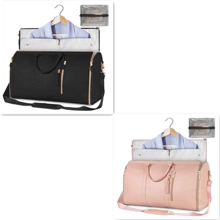 Large Capacity Travel Duffle Bag Women's Handbag Folding Suit Bag Waterproof Clothes Totes - Velora
