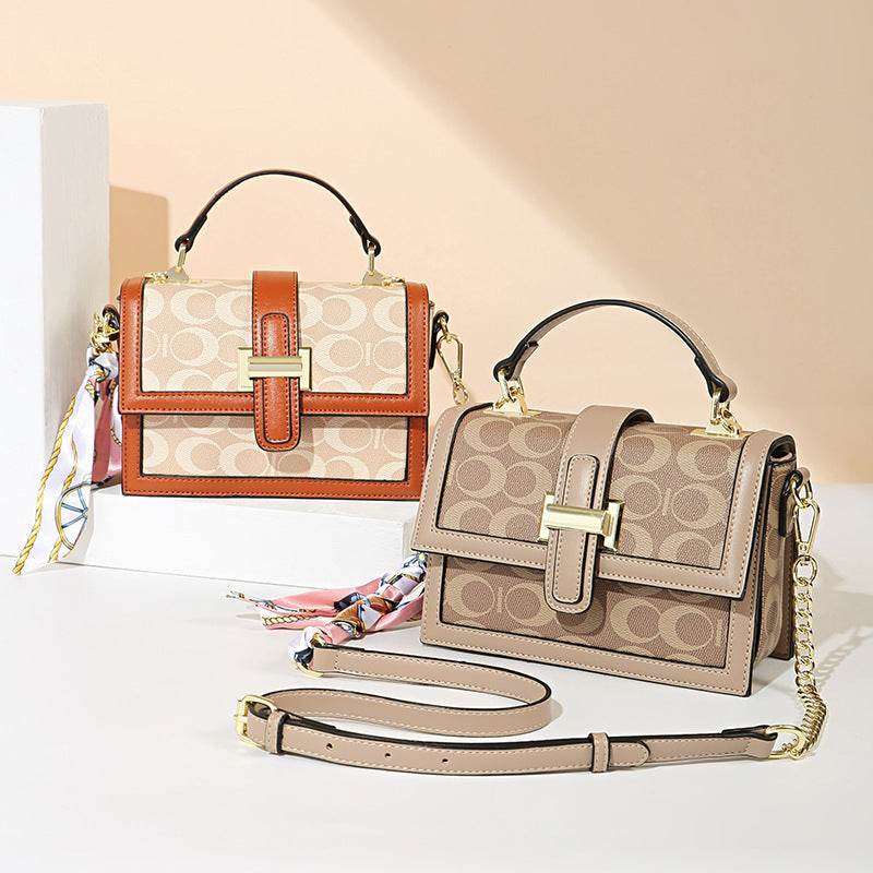 Vintage Printed PVC leather Shoulder Crossbody Bag for women - Velora