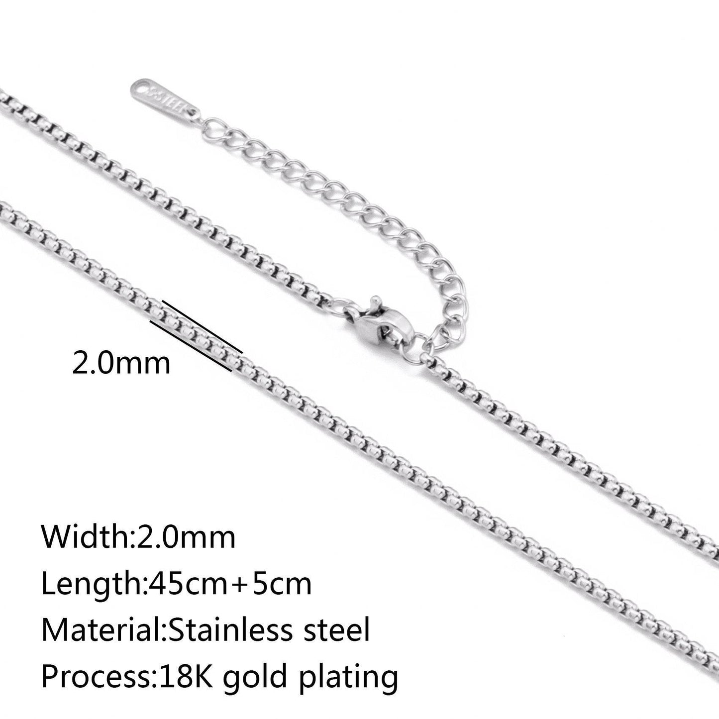 Stainless Steel Vacuum Vapor Plating 18K Gold Color Protection Lip Chain Necklace - Velora