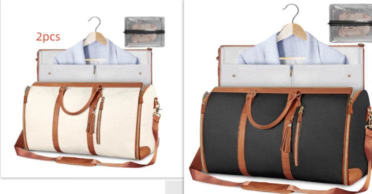 Large Capacity Travel Duffle Bag Women's Handbag Folding Suit Bag Waterproof Clothes Totes - Velora