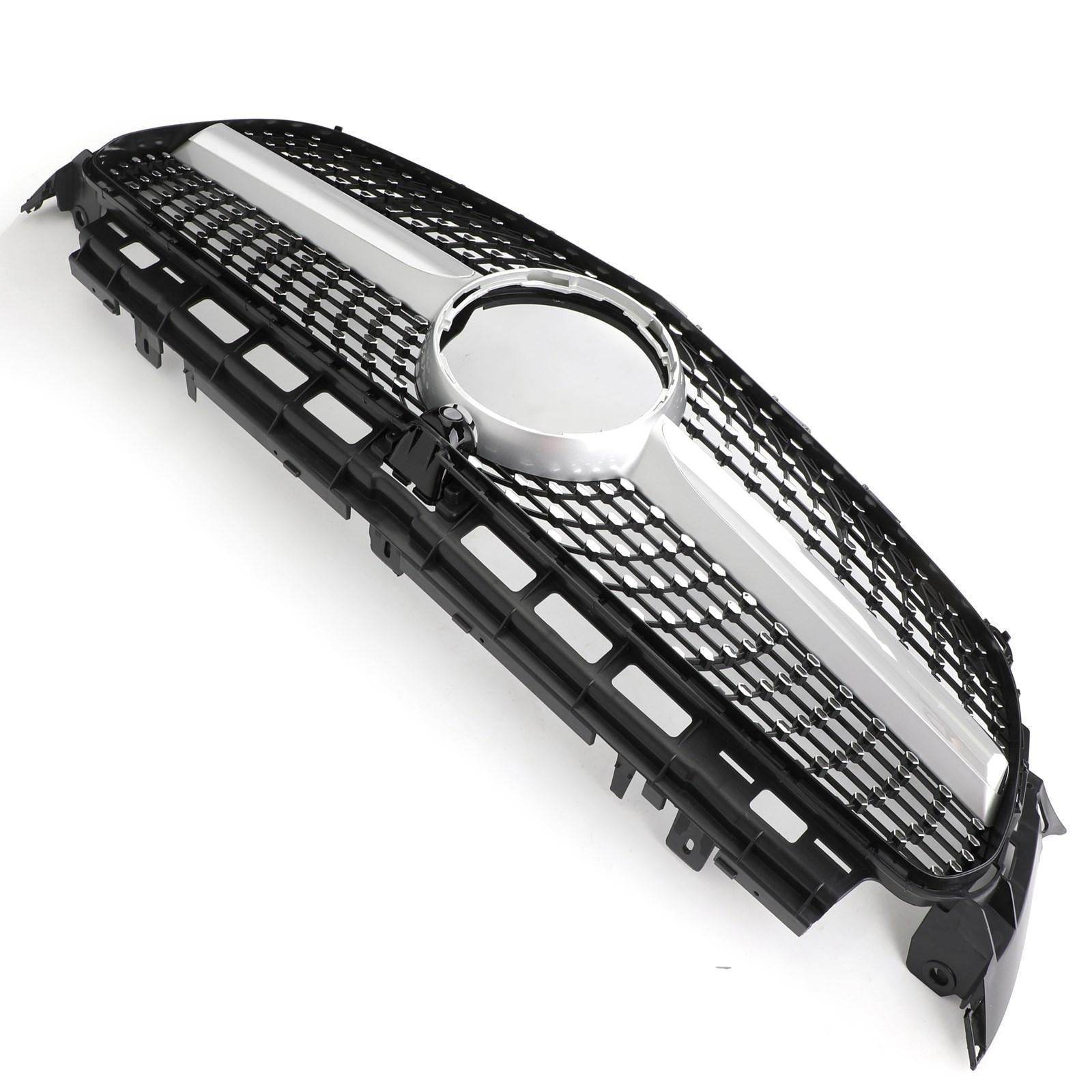 Diamond Silver Edge Front Grille For 2016 To 2019 Mercedes-Benz W213 E300 E400 - Velora