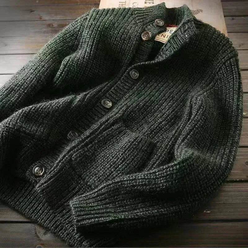 New Casual Winter Woolen Knitwear Cardigan Sweater For Men - Velora
