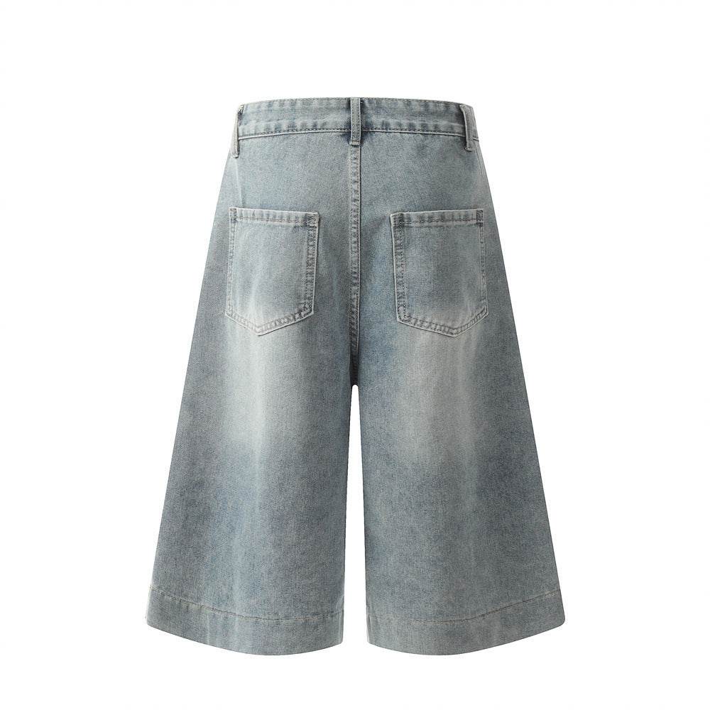 Hand Painted Graffiti Printing Denim Shorts Men Jeans - Velora