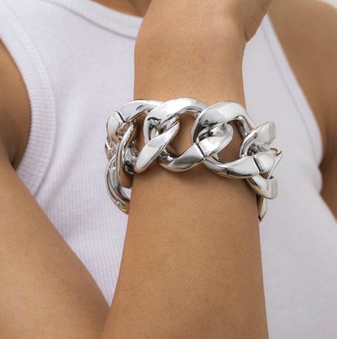 Ingemark Boho Punk CCB Chunky Chain Bracelet Bangle Women Men Armband Steampunk High Quality Brand Twisted Bracelet Jewelry Gift - Velora