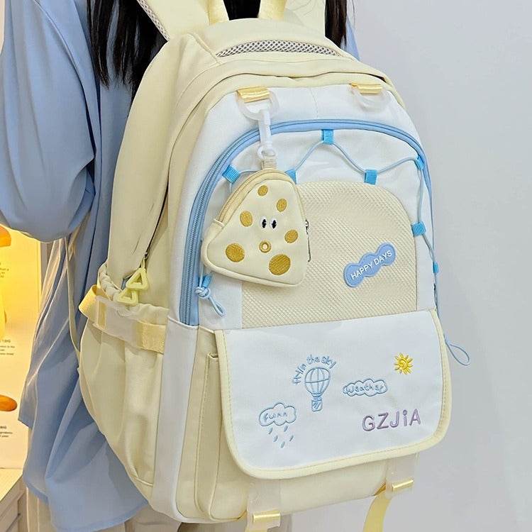 Contrast Colour School Bag – Spacious & Easy Carry - Velora