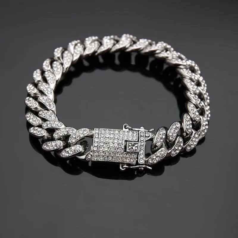 Cuban Bracelet Diamond Cuban Link Chain Hiphop Jewelry - Velora