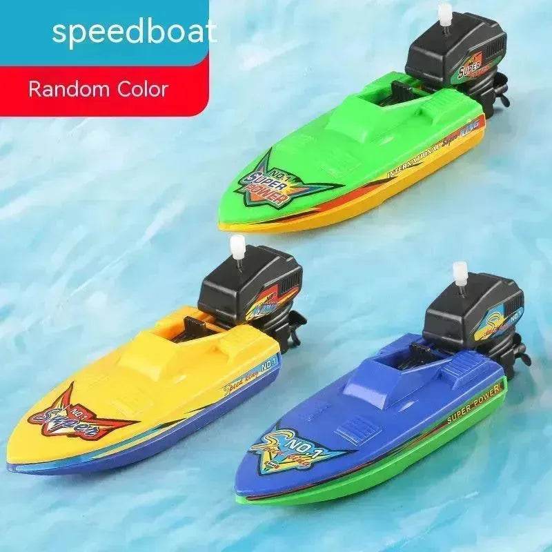 Baby Color Cognition Yacht Speedboat Sailing Motor Boat Summer Water Bath Toys - Velora