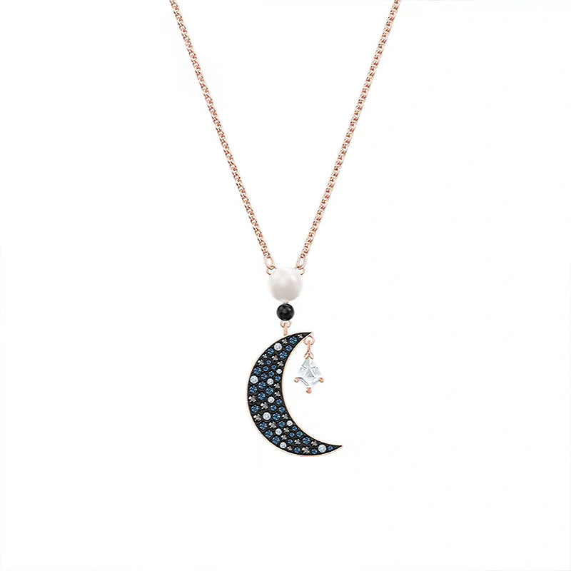 Swarovski Crystal Mysterious Moon Necklace for Women