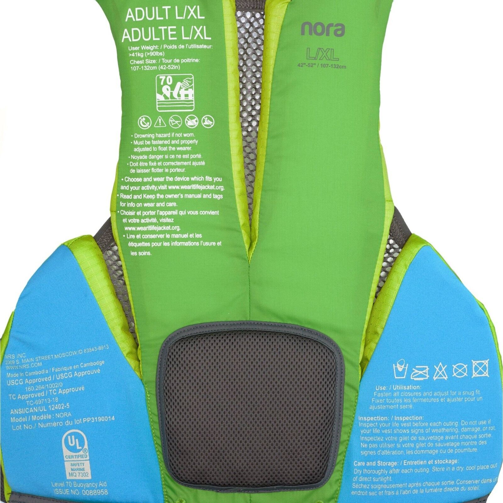 NRS Nora PFD's Women's Specific Fit UL & ULC Approved - Velora