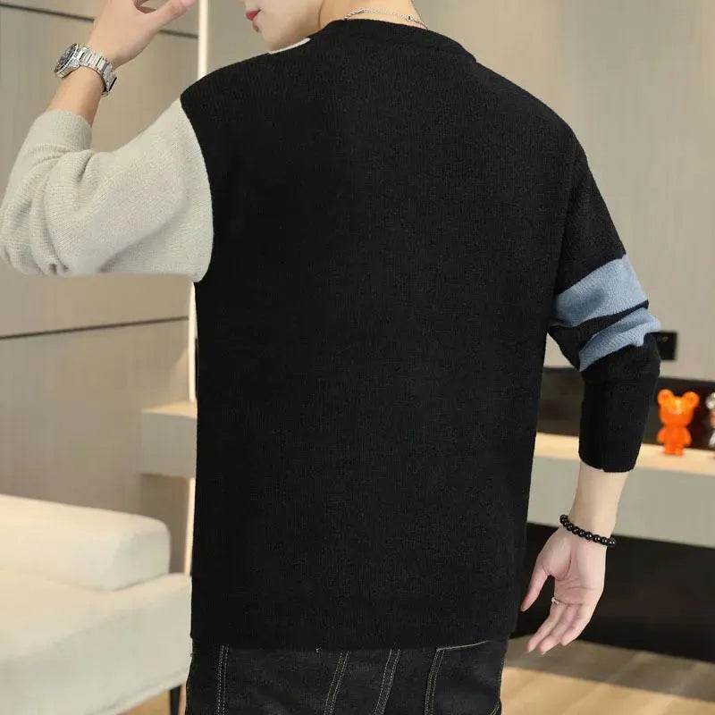 Fall Winter Crew Neck Warm Pullover Sweater Men - Velora