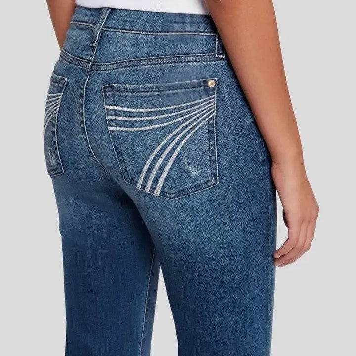 Retro Hip Lifting Stretch Bootcut Jeans Pants women - Velora