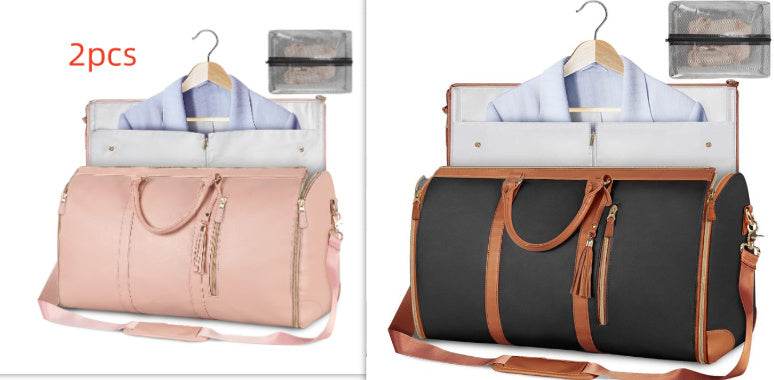Large Capacity Travel Duffle Bag Women's Handbag Folding Suit Bag Waterproof Clothes Totes - Velora