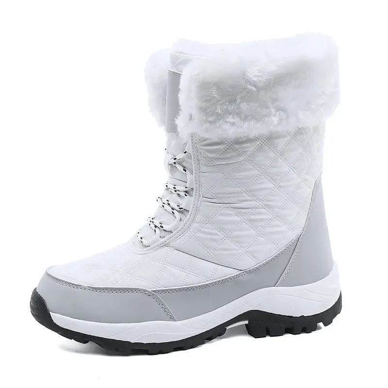 Winter Waterproof Snow Boots Women's Mid-calf Front Zipper - Velora
