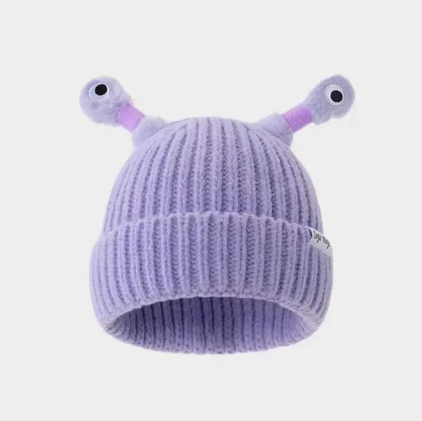 New Cute Luminous Fall Winter Warm Ear Protection Wool Cartoon All-matching Knitted Beanie Hat