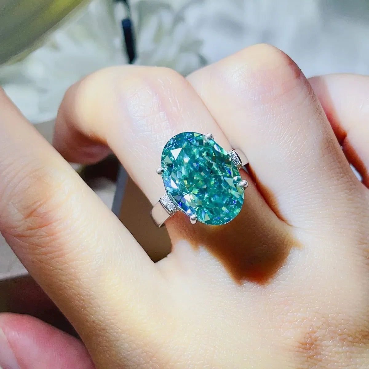 5 Carat Moissanite 925 Sterling Silver Ring