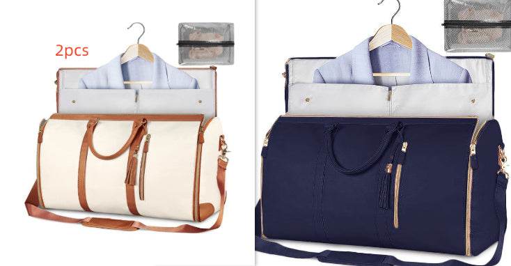 Large Capacity Travel Duffle Bag Women's Handbag Folding Suit Bag Waterproof Clothes Totes - Velora