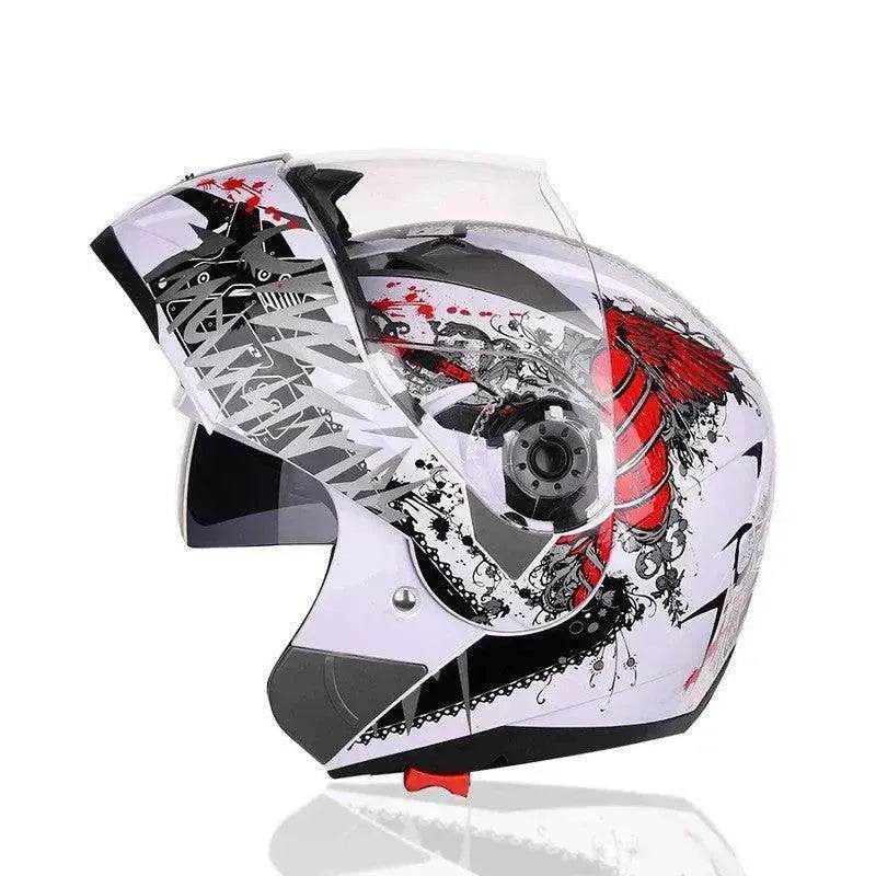 Best Motorcycle Helmet Half Helmet Anti-fog Sunscreen Double Lens Full Face Bike Helmet - Velora