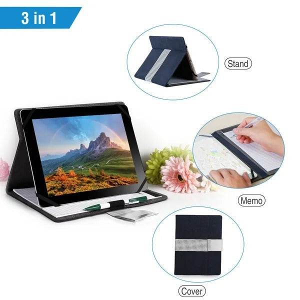 Tablet PC Protector Organizer Case For 9.7in Tablets Business Tablet Portfolio With Notepad Paper - Velora