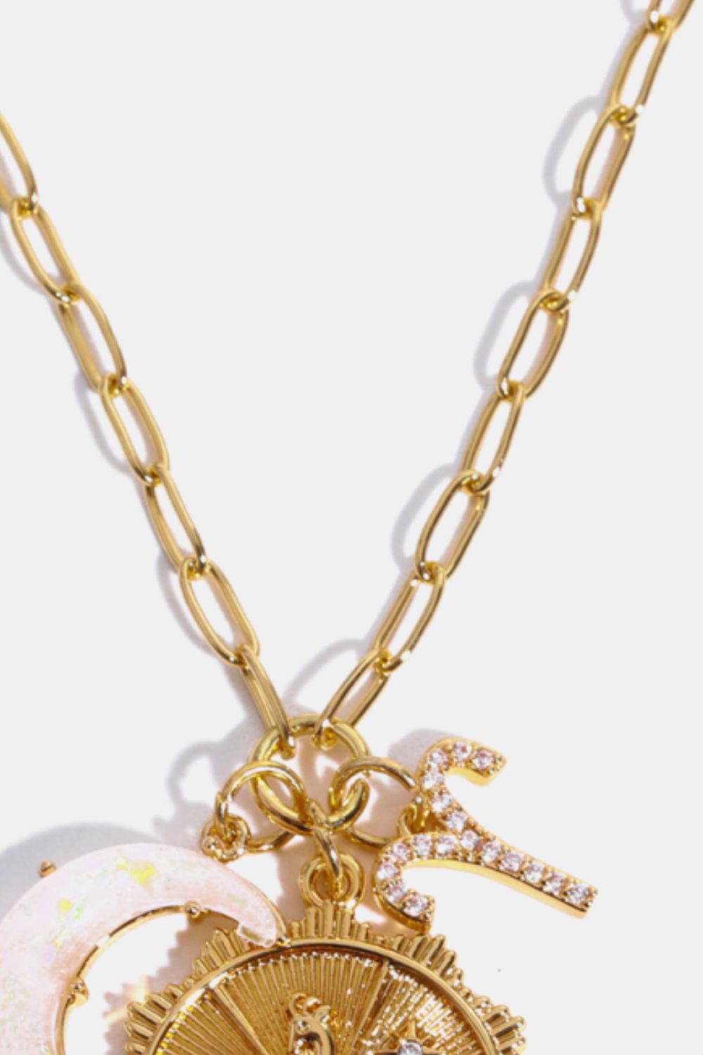 Constellation and Moon Pendant Copper Necklace - Velora