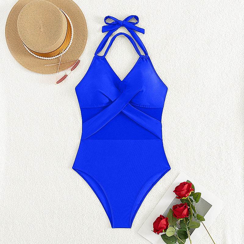 New Fashion One-piece Swimsuit Solid Color - Velora